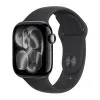 Apple Watch Series 11 46mm Aluminum Jet Black Case Black Sport Band M/L